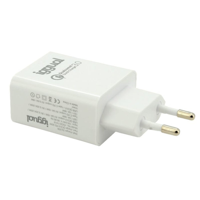 EAN 8435364317419 - iggual IGG317419 cargador de dispositivo móvil Universal Blanco Carga rápida Interior imagen 3