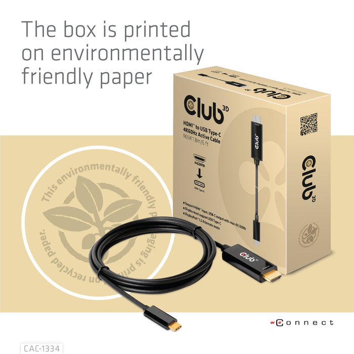 EAN 8719214472054 - CLUB3D CAC-1334 adaptador de cable de vídeo 1,8 m HDMI tipo A (Estándar) USB Tipo C imagen 9