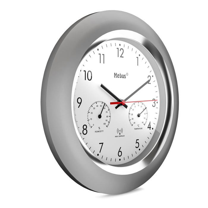 EAN 4007218194541 - Mebus 19454 reloj de mesa o pared Reloj digital Alrededor Plata, Blanco imagen 3