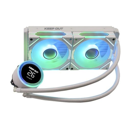 EAN 8435099534075 - KeepOut XWC-240 PRO Procesador Kit de refrigeración líquida 12 cm Blanco imagen 2