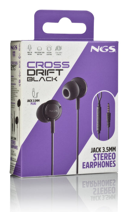 EAN 8435430627190 - NGS CROSS DRIFT BLACK Auriculares Alámbrico Dentro de oído Llamadas/Música Negro imagen 7
