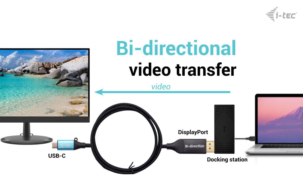 EAN 8595611706202 - i-tec C31CBLDP8KBIDIR adaptador de cable de vídeo 1,5 m USB Tipo C Negro imagen 2