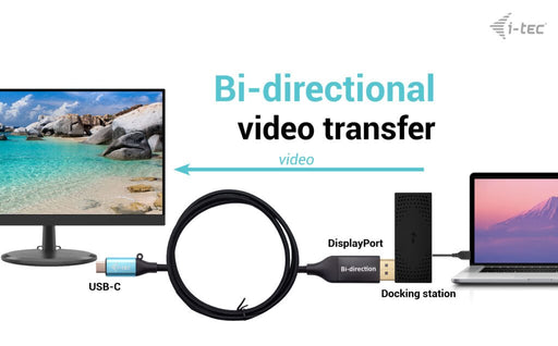 EAN 8595611706202 - i-tec C31CBLDP8KBIDIR adaptador de cable de vídeo 1,5 m USB Tipo C Negro imagen 2