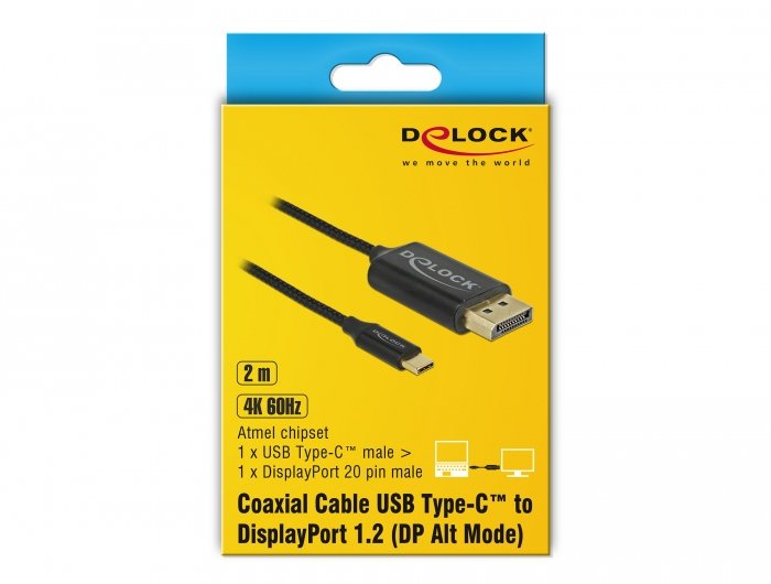 EAN 4043619849048 - DeLOCK 84904 adaptador de cable de vídeo 1 m USB Tipo C HDMI Negro imagen 3