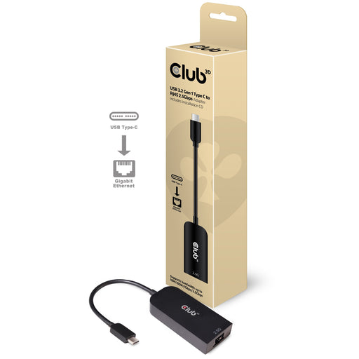 EAN 8719214471248 - CLUB3D CAC-1520 cambiador de género para cable USB C Ethernet Negro imagen 1