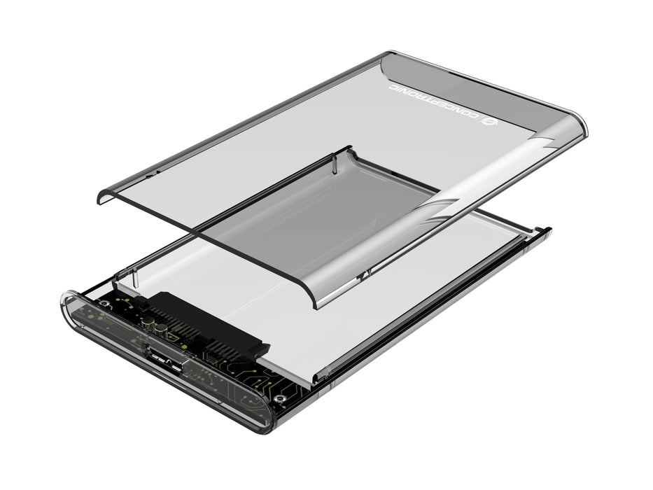 EAN 4015867228029 - Conceptronic DANTE03T caja para disco duro externo Carcasa de disco duro/SSD Transparente 2.5" imagen 3