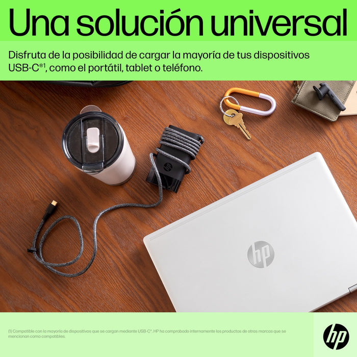 EAN 0196548308255 - HP USB-C 65W Laptop Charger adaptador e inversor de corriente Interior Negro imagen 8