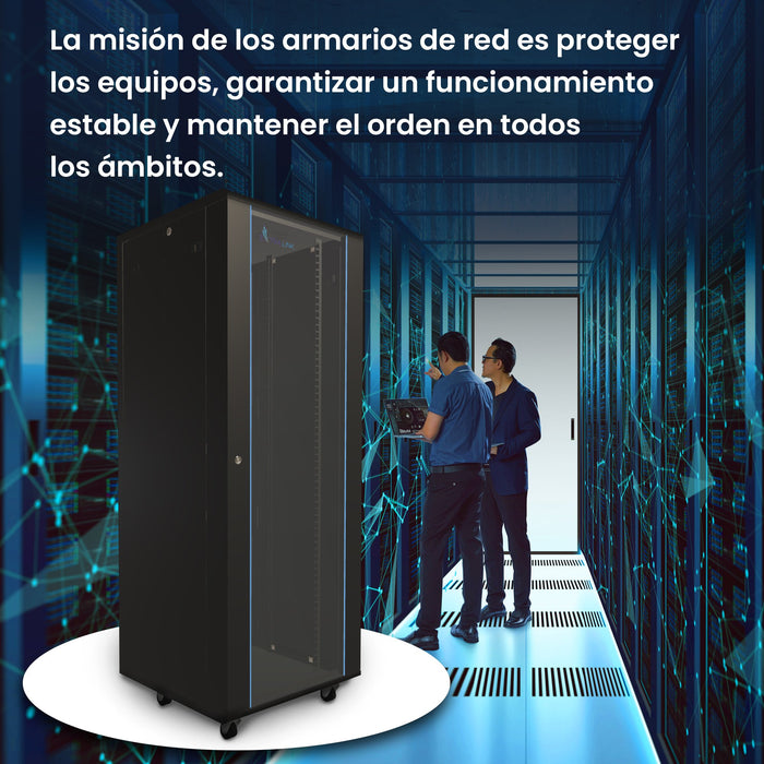 EAN 5903148914459 - Extralink 42U 800X800 STANDING RACKMOUNT CABINET BLACK Rack o bastidor independiente imagen 11