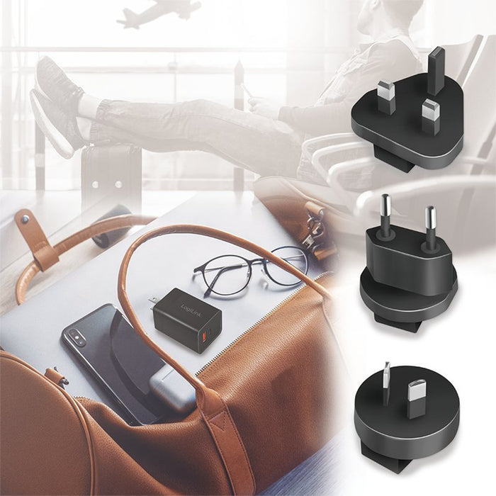 EAN 4052792069709 - LogiLink PA0301 cargador de dispositivo móvil Universal Negro Corriente alterna Carga rápida Interior imagen 8