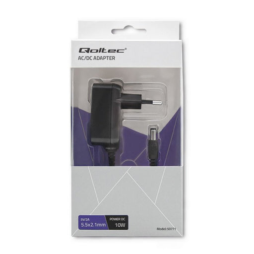EAN 5901878507712 - Qoltec 50771 adaptador e inversor de corriente Interior 10 W Negro imagen 2