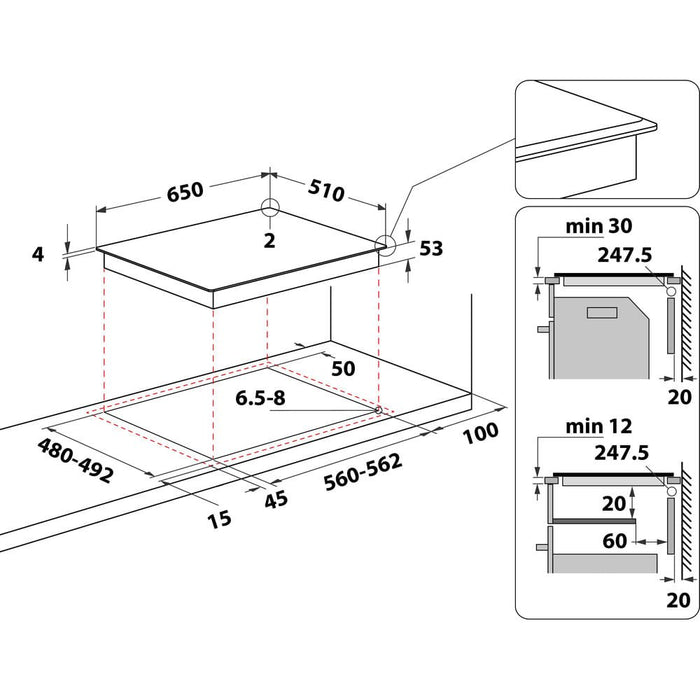 EAN 8003437207501 - Whirlpool SMO 654 OF/BT/IXL Negro Integrado 65 cm Con placa de inducción 4 zona(s) imagen 13