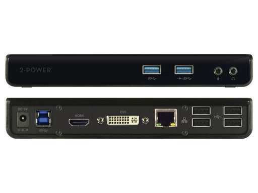 EAN 5055190174340 - 2-Power DOC0101A base para portátil y replicador de puertos Acoplamiento Negro imagen 2