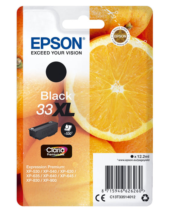 EAN 8715946626260 - Epson Oranges C13T33514012 cartucho de tinta 1 pieza(s) Original Alto rendimiento (XL) Negro imagen 1