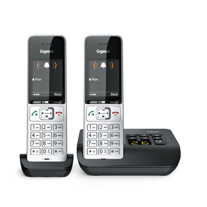 EAN 4250366866642 - Gigaset COMFORT 500A duo Teléfono DECT/analógico Identificador de llamadas Negro, Plata imagen 3