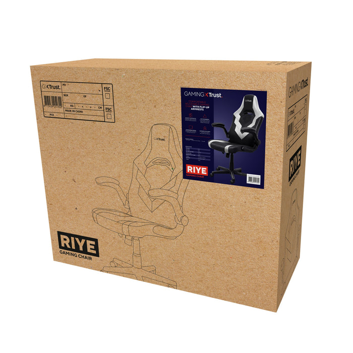 EAN 8713439251302 - Trust GXT 703W RIYE Silla para videojuegos universal Negro, Blanco imagen 6