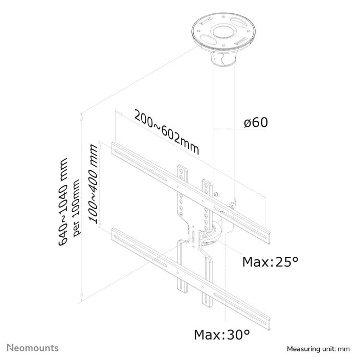 EAN 8717371442712 - Neomounts FPMA-C400SILVER soporte para pantalla de señalización 152,4 cm (60") Plata imagen 3