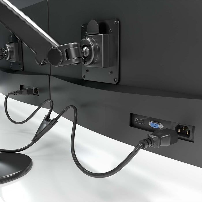 EAN 8435739901472 - AISENS A132-0864 cable de transmisión 3 m CEE7/7 Acoplador C13 2 x imagen 5