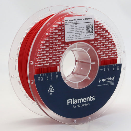 EAN 8716309131636 - Gembird 3DP-PLA1.75HY-01-R material de impresión 3d Ácido poliláctico (PLA) Rojo 1 kg imagen 2
