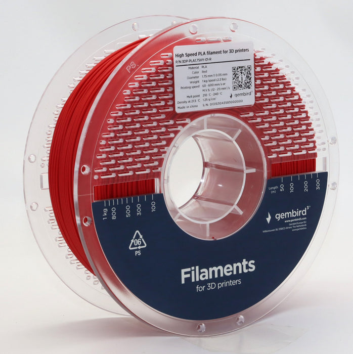EAN 8716309131636 - Gembird 3DP-PLA1.75HY-01-R material de impresión 3d Ácido poliláctico (PLA) Rojo 1 kg imagen 2