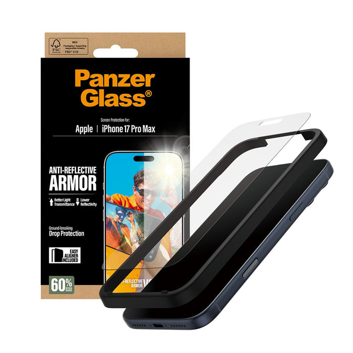 EAN 5715685026744 - PanzerGlass ® Anti-Reflective Armor Screen Protector iPhone 17 Pro Max w. EasyAligner Protector de pantal imagen 5