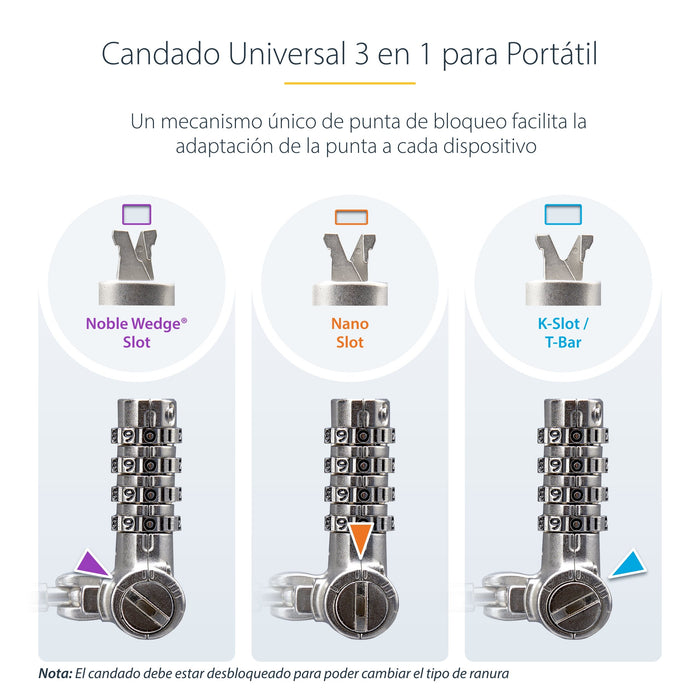 EAN 0065030908412 - StarTech.com UNIVKA25-LAPTOP-LOCK cable antirrobo Negro 2 m imagen 15