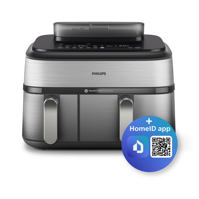 EAN 8720389047558 - Philips 5000 series NA555/00 freidora Doble 9 L Independiente 2750 W Freidora de aire caliente Plata imagen 5