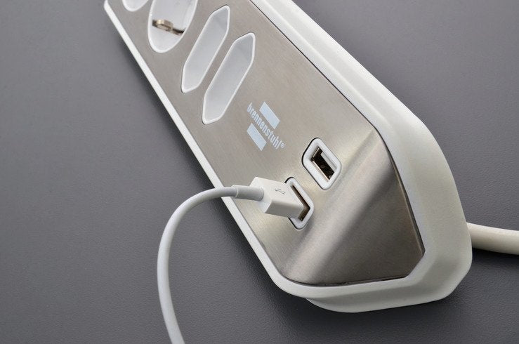 EAN 4007123668083 - Brennenstuhl 1153590420 base múltiple 2 m 4 salidas AC Interior Plata, Blanco imagen 7