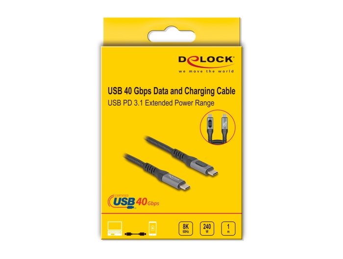 EAN 4043619860678 - DeLOCK 86067 cable USB USB4 Gen 3x2 USB C Negro imagen 6