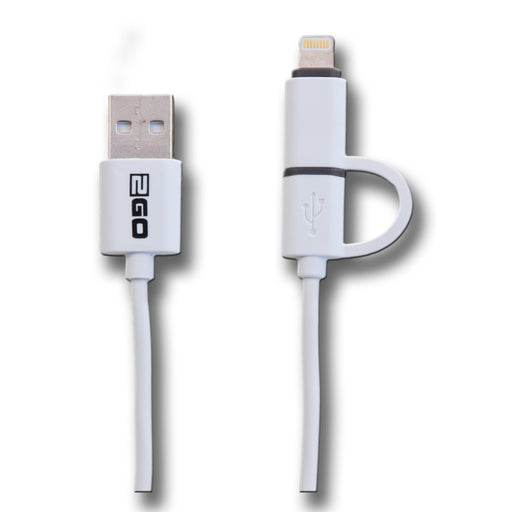 EAN 4010425956376 - 2GO 795637 cable USB 1 m USB A Micro-USB B/Lightning Blanco imagen 1