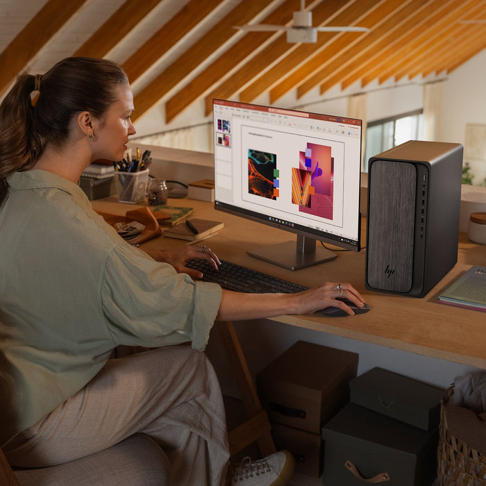 EAN 0199251181061 - HP OmniDesk Desktop M02-0014ns PC AMD Ryzen™ 5 8500F 16 GB DDR5-SDRAM 1 TB SSD FreeDOS Torre AI PC Negro, imagen 15