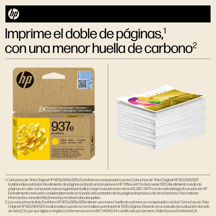 EAN 0196786147685 - HP 937e EvoMore Yellow Original Ink Cartridge cartucho de tinta 1 pieza(s) Alto rendimiento (XL) Amarillo imagen 3