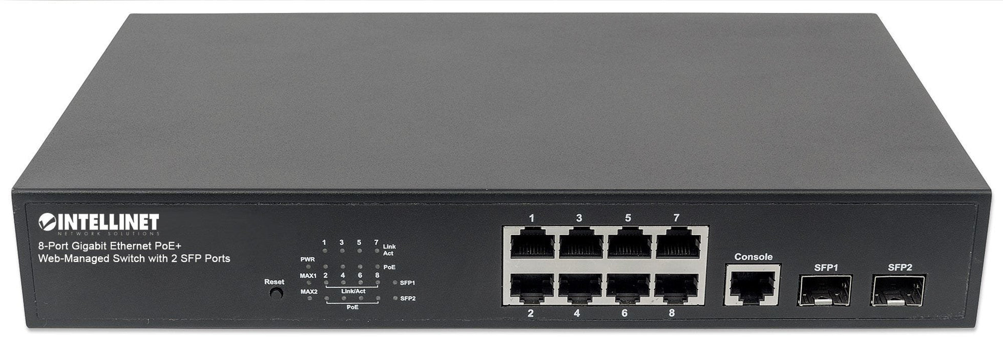 EAN 0766623561167 - Intellinet 561167 switch Gestionado Gigabit Ethernet (10/100/1000) Energía sobre Ethernet (PoE) Negro imagen 4