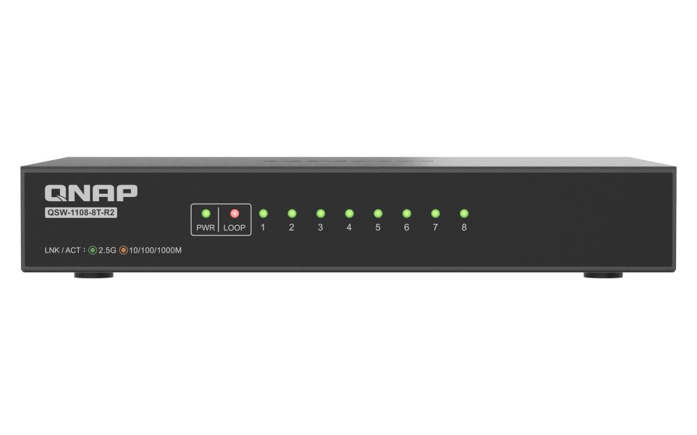 EAN 4711103086346 - QNAP QSW-1108-8T-R2 switch No administrado 2.5G Ethernet (100/1000/2500) Escritorio Negro imagen 4