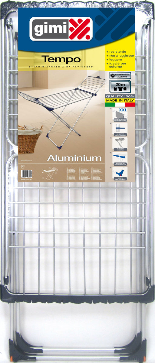 EAN 8001244108554 - Gimi Stendibiancheria da Pavimento Tempo in Alluminio 20 mt Stendibili Tendedero de suelo Aluminio, Negro imagen 2
