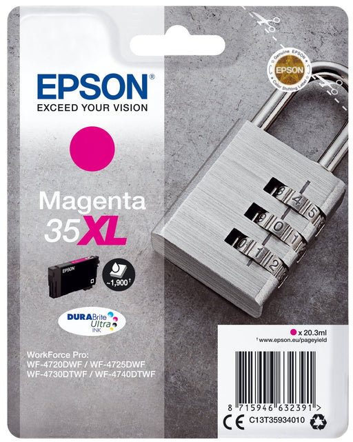 EAN 8715946632407 - Epson Padlock C13T35934020 cartucho de tinta 1 pieza(s) Original Alto rendimiento (XL) imagen 1