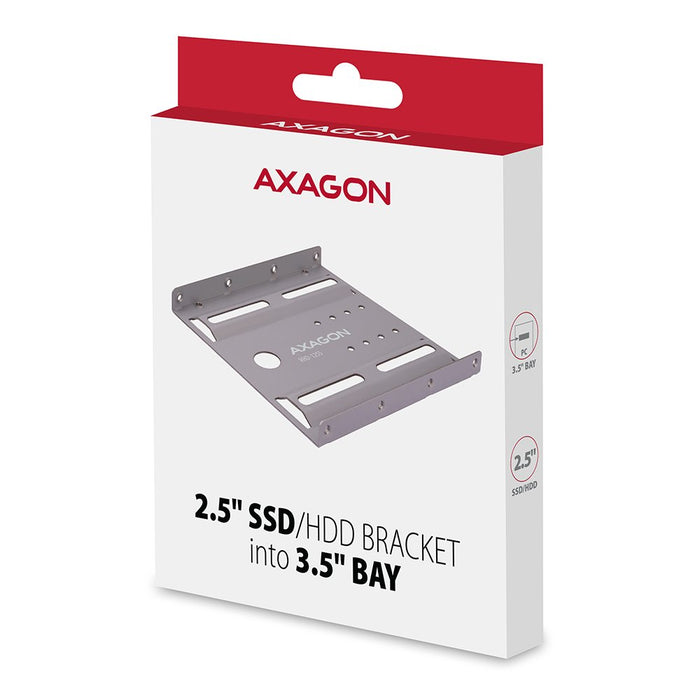 EAN 8595247905499 - Axagon RHD-125B Halterahmen für 1x 2.5\" im 3.5\" Slot - grau Gris Metal imagen 8
