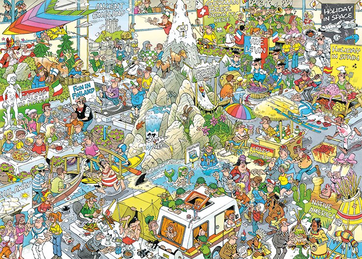 EAN 8710126190517 - Jan van Haasteren The Holiday Fair 1000 pcs Puzzle rompecabezas 1000 pieza(s) Humor imagen 2