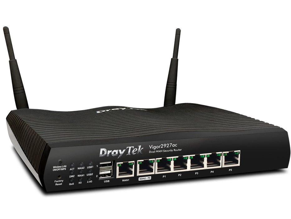 EAN 4710484741202 - DrayTek Vigor2927ac router inalámbrico Gigabit Ethernet Doble banda (2,4 GHz / 5 GHz) 4G Negro imagen 3
