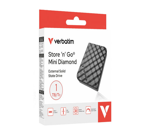 EAN 0023942320258 - Verbatim Store 'n' Go Mini Diamond 1 TB USB Tipo C 3.2 Gen 2 (3.1 Gen 2) Negro imagen 2