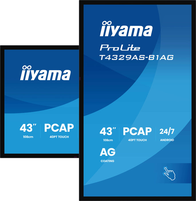 EAN 4948570125579 - iiyama T4329AS-B1AG pantalla de señalización Panel plano interactivo 108 cm (42.5") LED Wifi 500 cd / m²  imagen 5