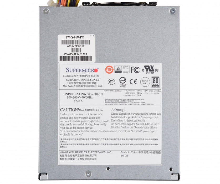EAN 0672042199211 - Supermicro PWS-668-PQ unidad de fuente de alimentación 668 W 24-pin ATX Plata imagen 3