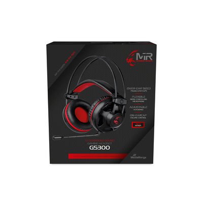 EAN 4260664871255 - MediaRange MRGS300 auricular y casco Auriculares Alámbrico Diadema Juego USB tipo A Negro, Rojo imagen 1