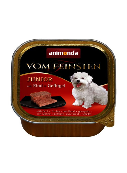 EAN 4017721829724 - animonda Vom Feinsten with beef + poultry Ternera, Aves Junior 150 g imagen 1