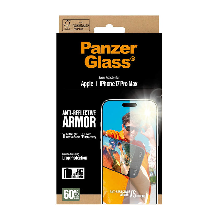 EAN 5715685026744 - PanzerGlass ® Anti-Reflective Armor Screen Protector iPhone 17 Pro Max w. EasyAligner Protector de pantal imagen 3
