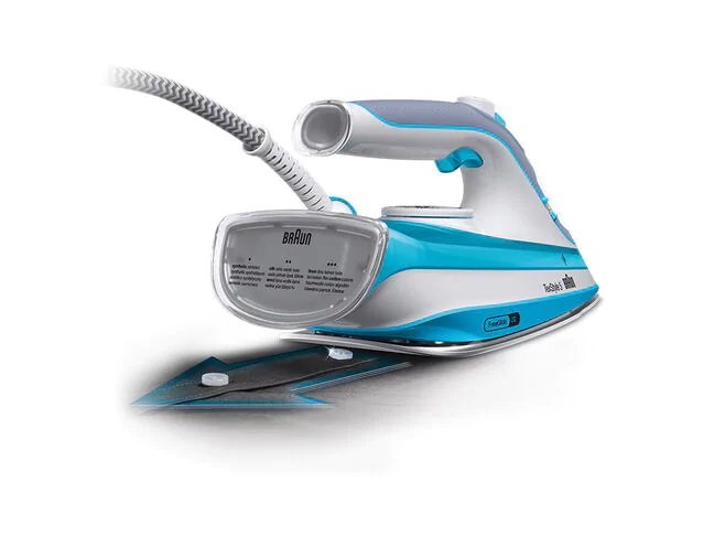 EAN 8021098270733 - Braun TexStyle 5 SI 5006 BL Plancha vapor-seco Suela de cerámica 2600 W Azul, Gris, Blanco imagen 3