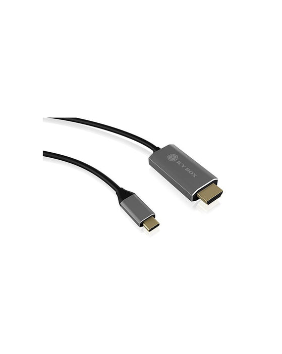 EAN 4250078166931 - ICY BOX IB-CB020-C cable HDMI 1,8 m HDMI tipo A (Estándar) Negro, Plata imagen 2