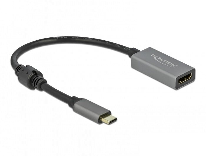 EAN 4043619665716 - DeLOCK 66571 adaptador de cable de vídeo 0,2 m USB Tipo C HDMI tipo A (Estándar) Negro, Gris imagen 1