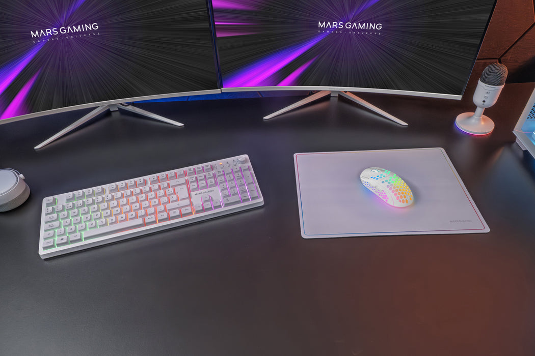 EAN 8435693111160 - Mars Gaming MCPWXWES teclado Ratón incluido Juego RF inalámbrica + USB QWERTY Español Blanco imagen 17