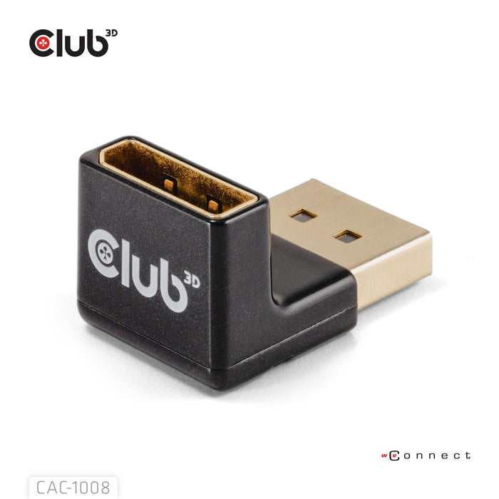 EAN 8719214473129 - CLUB3D DISPLAYPORT MALE TO DISPLAYPORT 1.4 FEMALE 90 DEGREE ANGLED ADAPTER 4K120HZ M/F - Adapter imagen 5