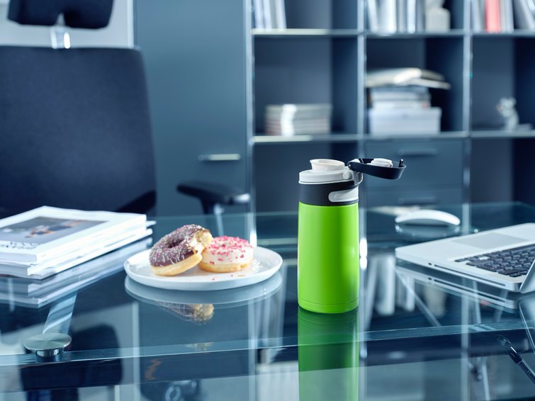 EAN 4006501032492 - Leifheit 03249 taza de viaje 350 ml Negro, Verde Acero inoxidable imagen 8